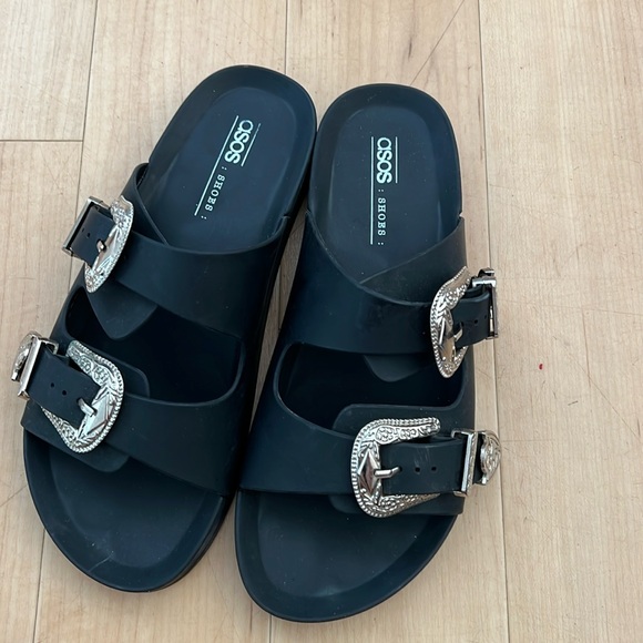 ASOS Black Buckle Belt Strap size 7 - Picture 2 of 6